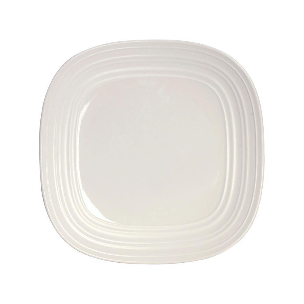 Swirl White Square 16 Piece Dinnerware Set, Service for 4