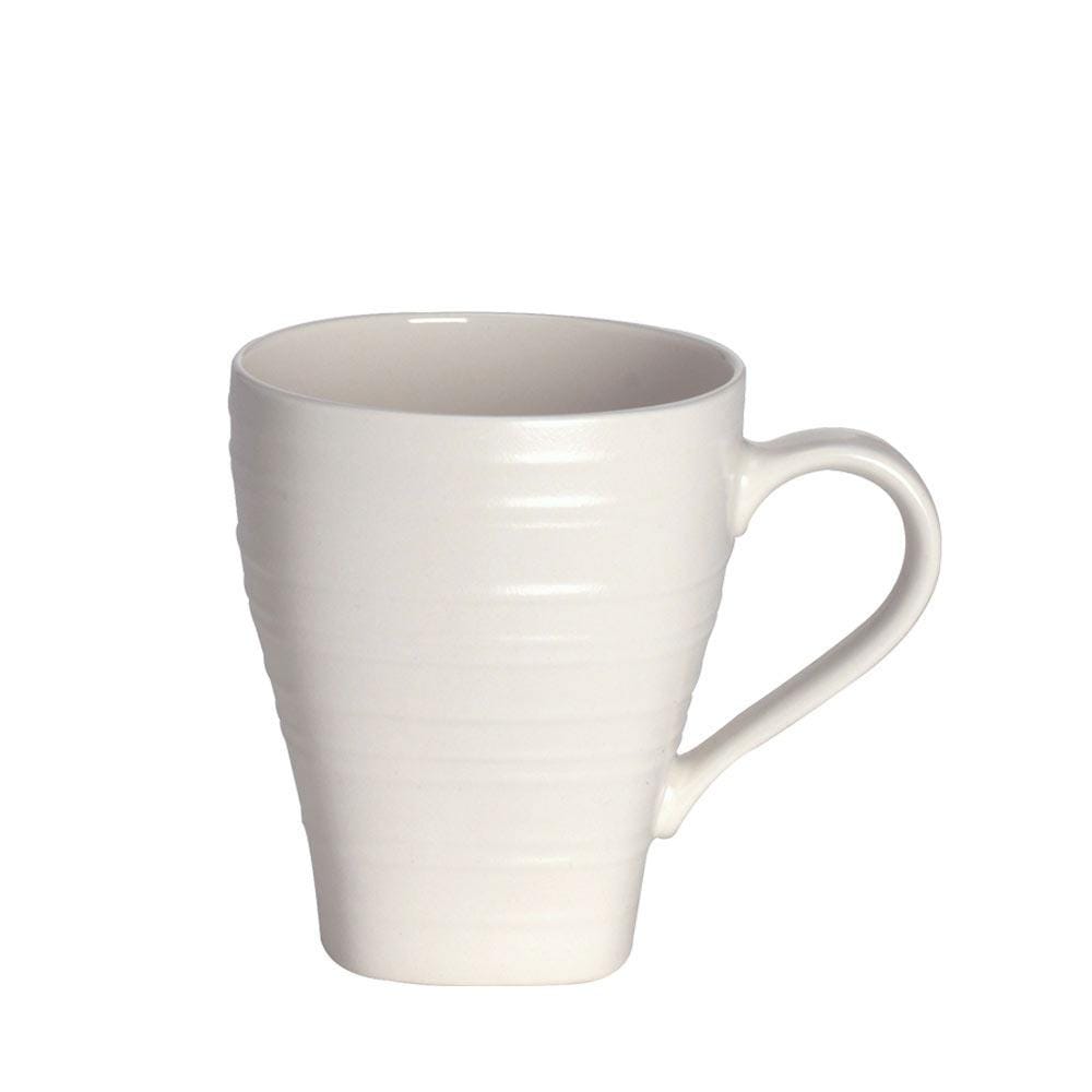 Swirl White Square 16 Piece Dinnerware Set, Service for 4