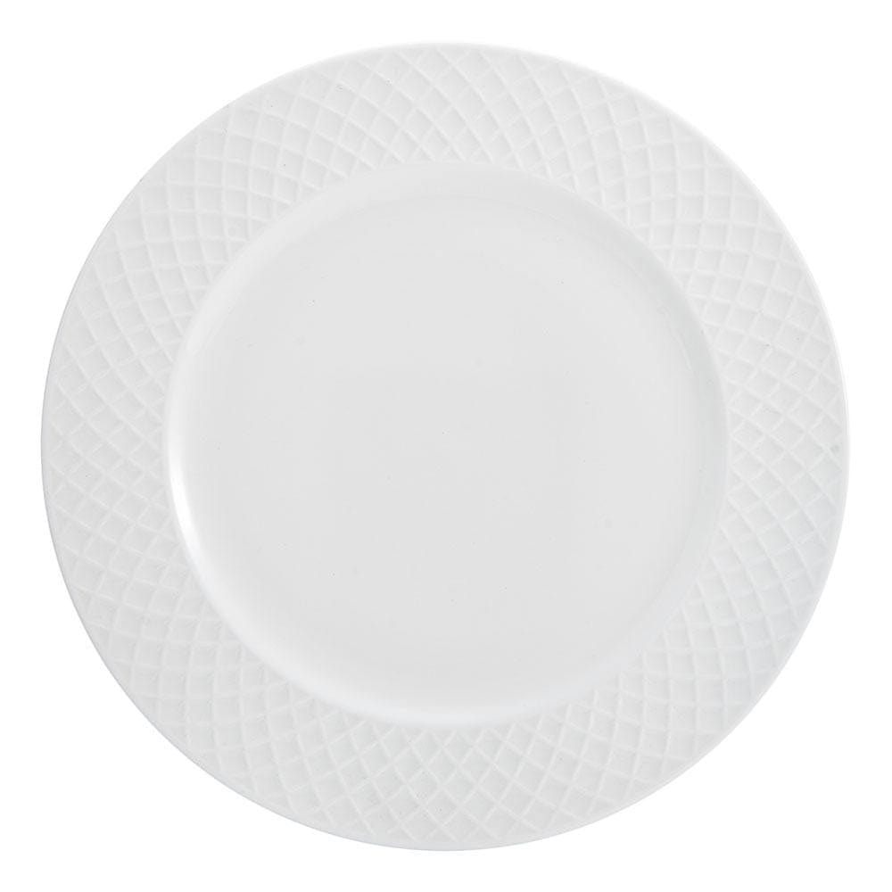 Trellis White 36 Piece Dinnerware Set, Service for 6
