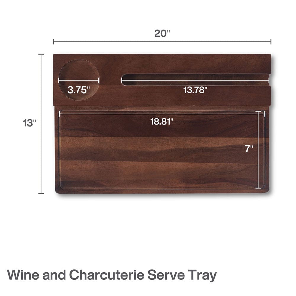 Wine and Charcuterie Wood Serve Tray