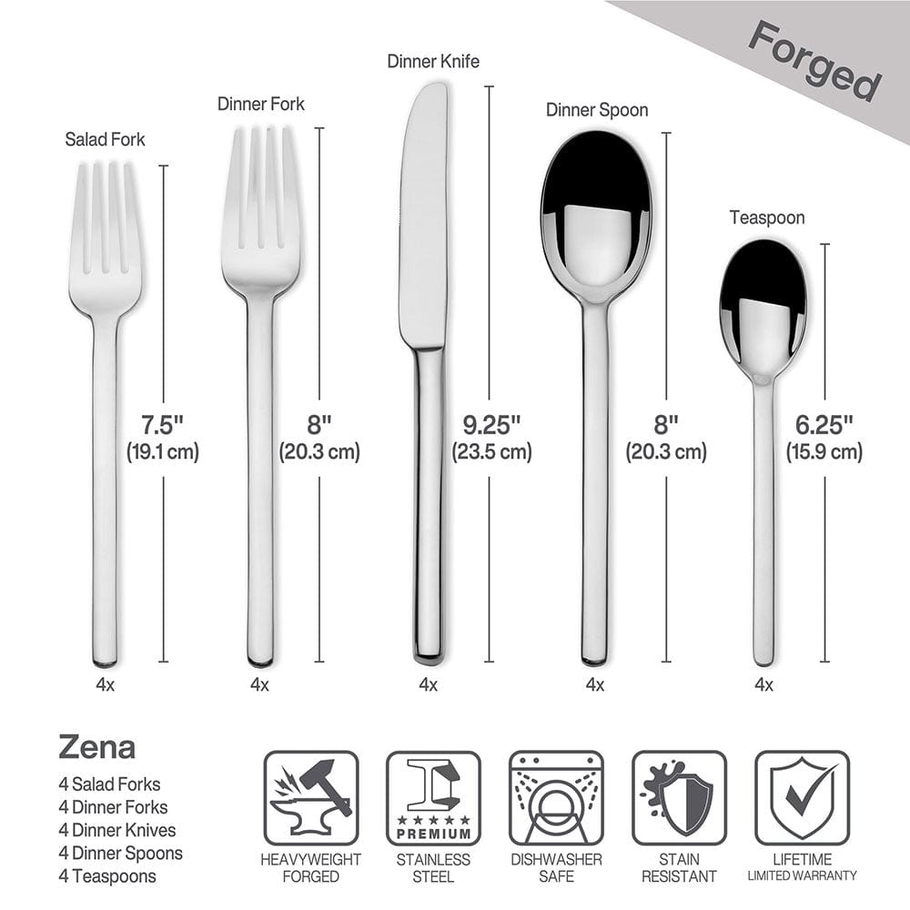 Zena 20 Piece Flatware Set, Service for 4