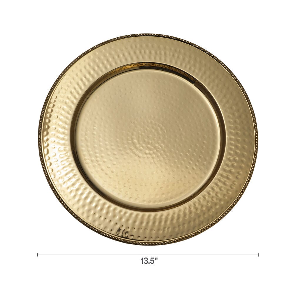 Gold Set of 4 Charger Plates