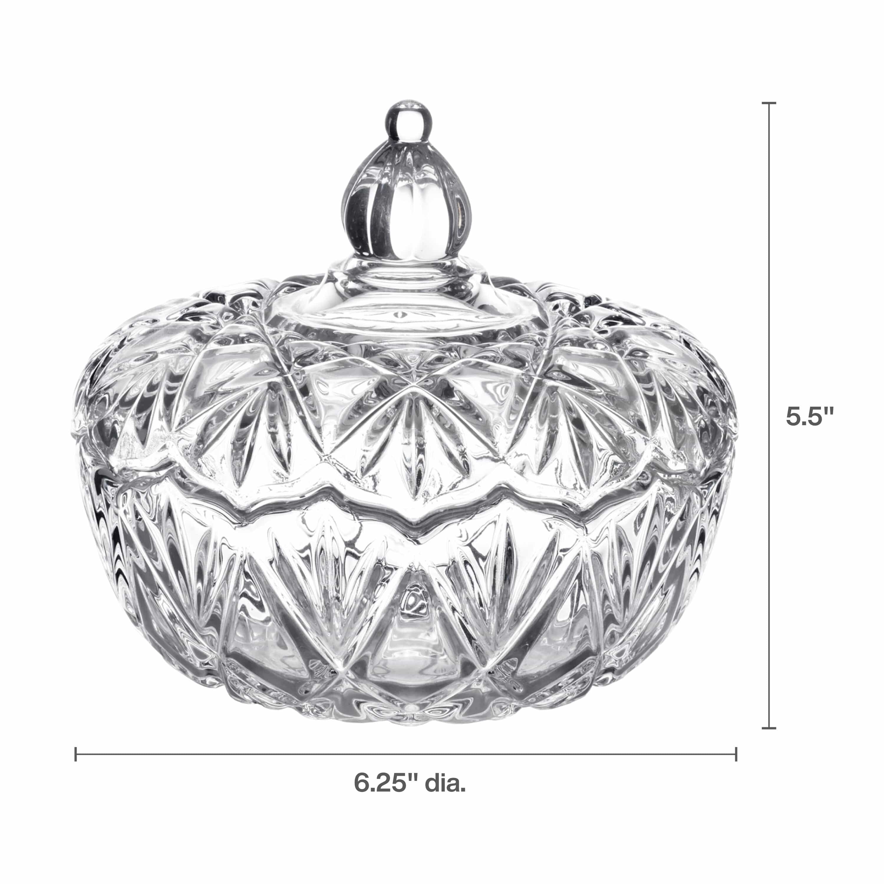 Saturn Glass Covered Candy Dish