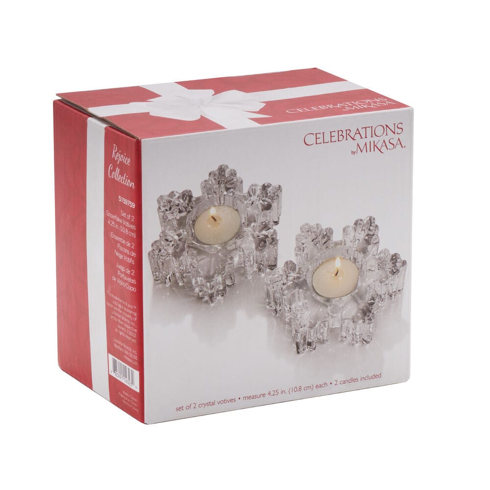 Rejoice Set of 2 Snowflake Tealight Holders