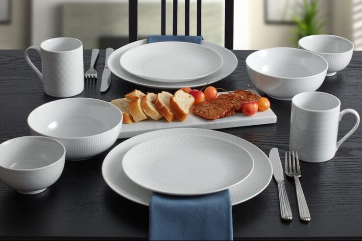Cheers® White 40 Piece Dinnerware Set, Service for 8