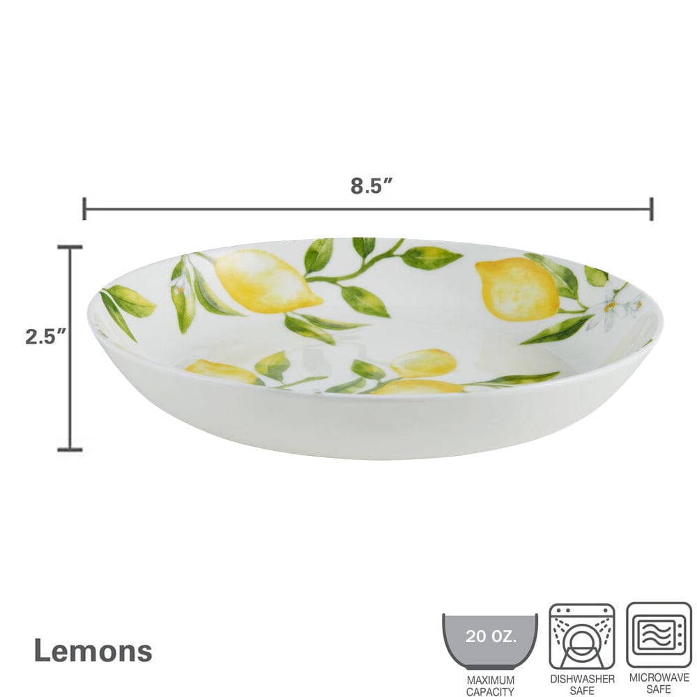 Lemons Set of 4 Pasta Bowls - Thumbnail 3