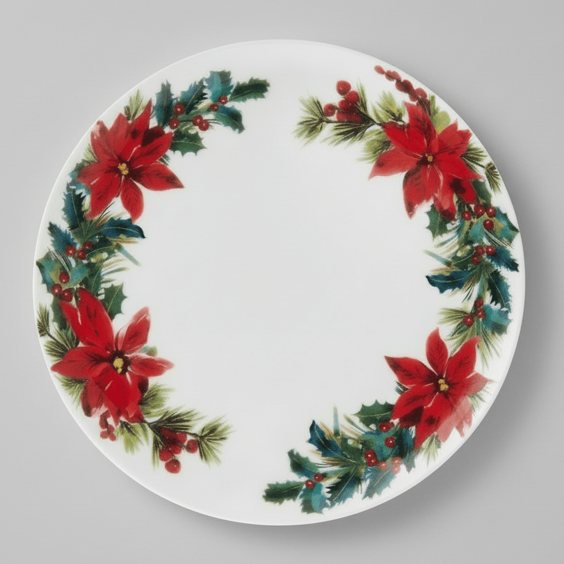Hope Joy Poinsettia Dinner Plate