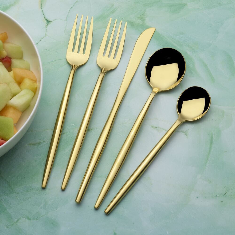 Shea Gold Forged 20 Piece Flatware Set, Service for 4