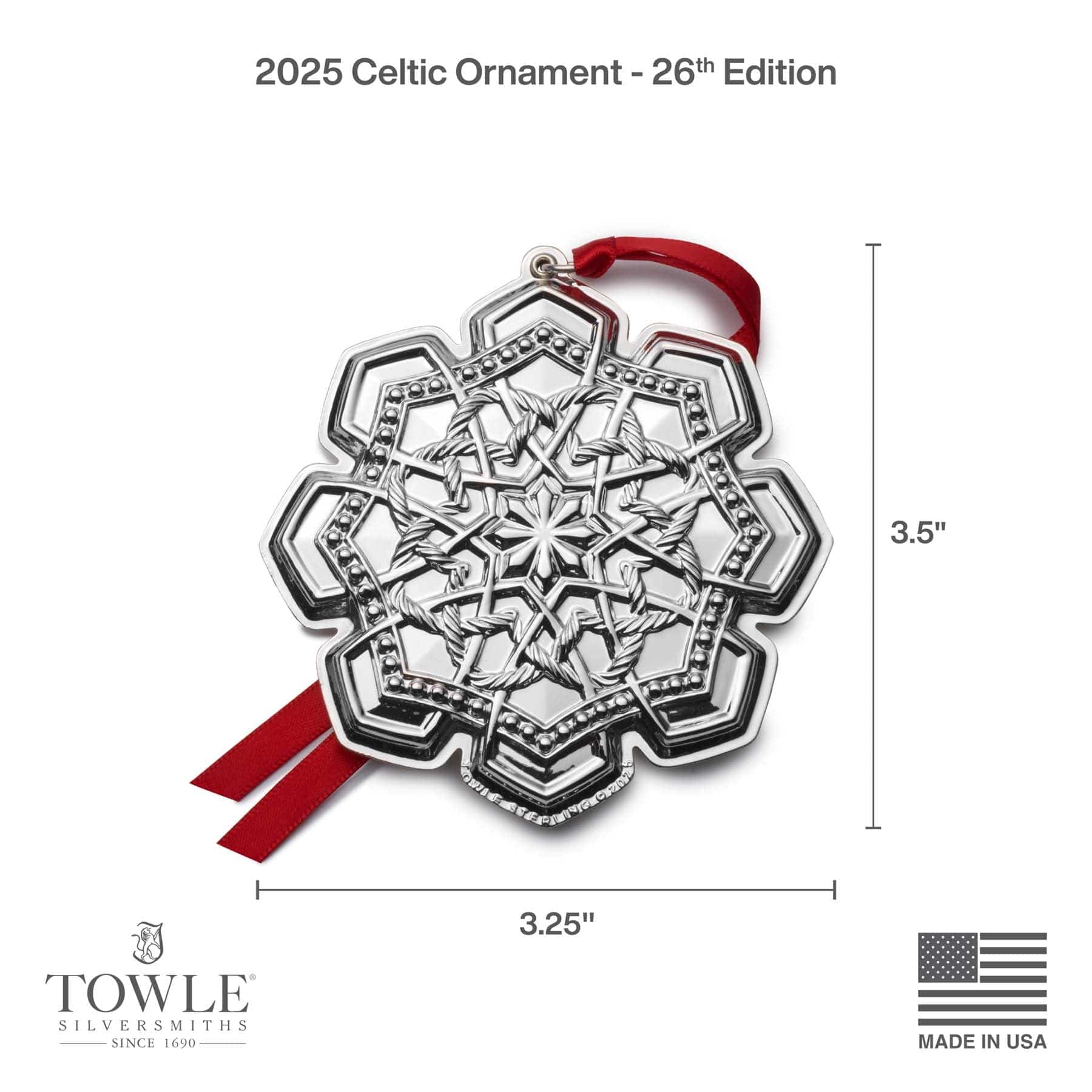 2025 Sterling Celtic Ornament 26th Edition