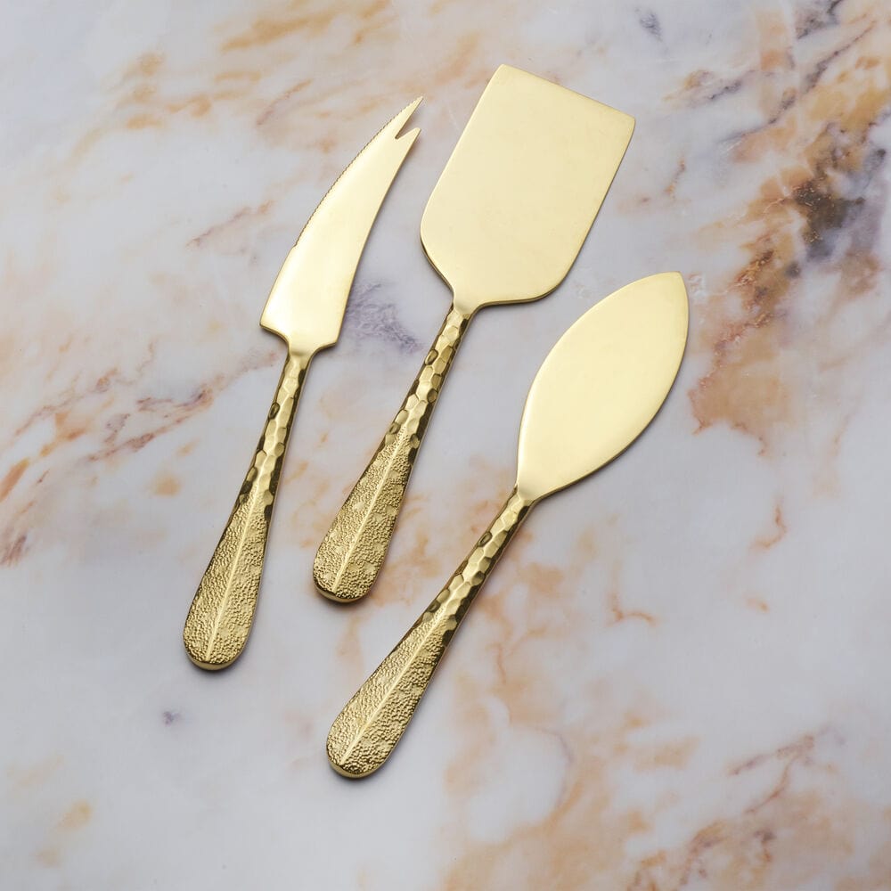 Sable Gold 3 Piece Cheese Set