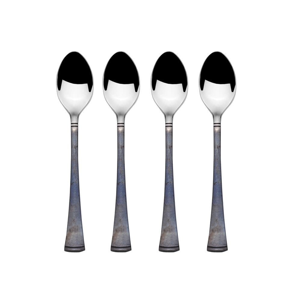 Alyse Burnished Black Set of 4 Mini Coffee Spoons