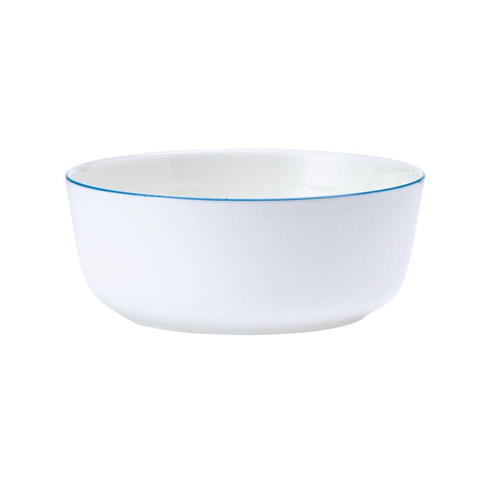 Samantha Blue Rim 12 Piece Dinnerware Set, Service for 4