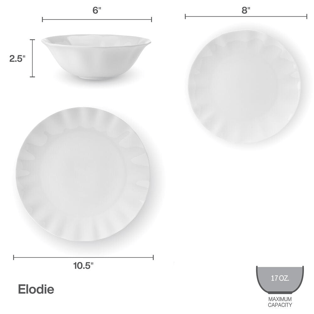 Elodie 12 Piece Dinnerware Set, Service for 4