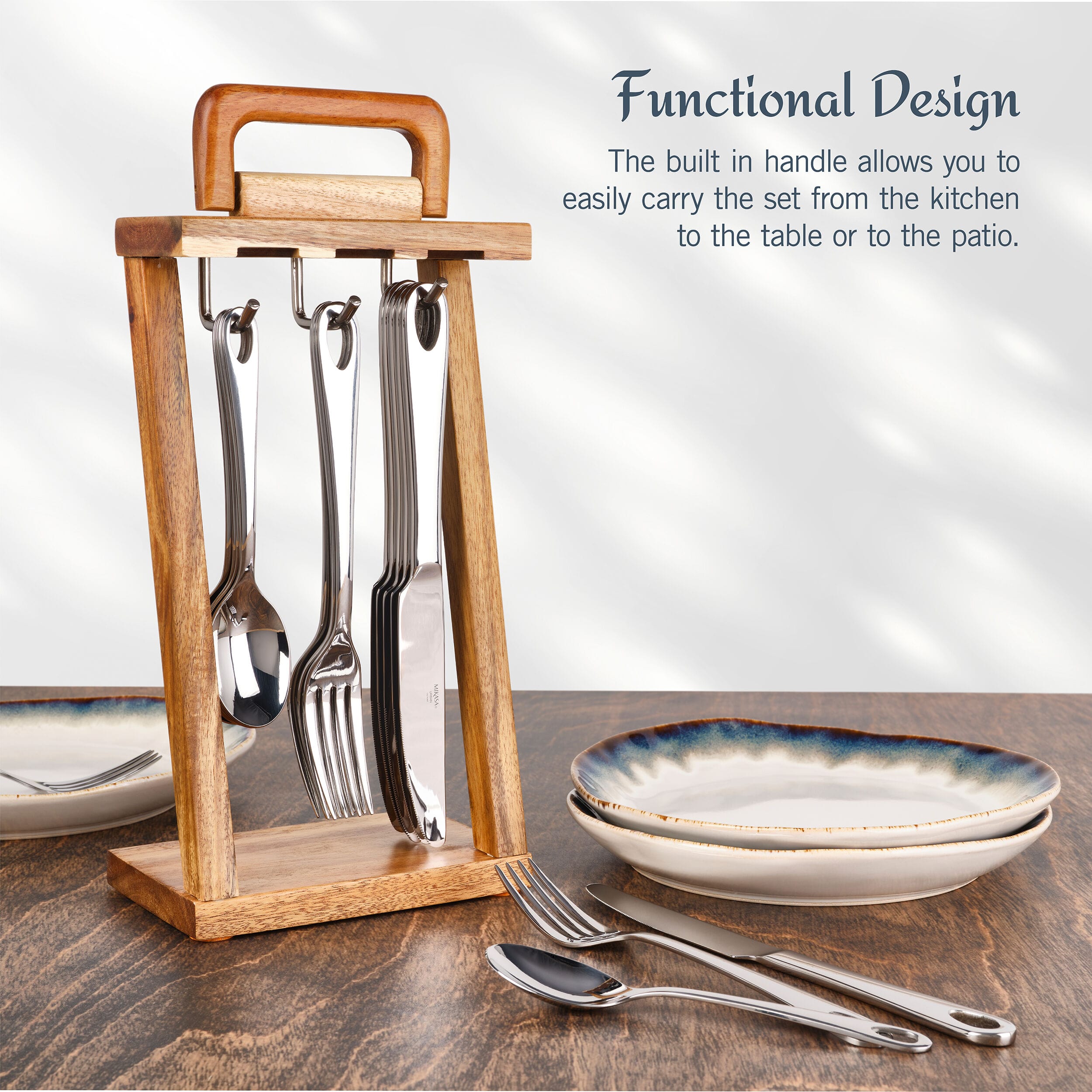 Urban 18 Piece Flatware Set with Caddy