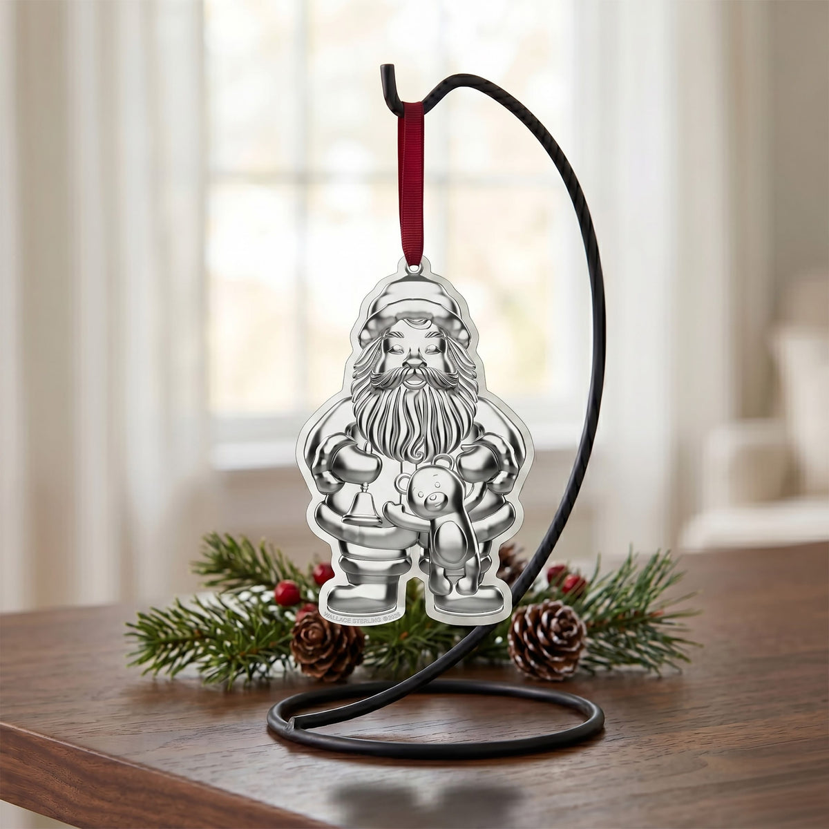 Wallace 2026 Sterling Silver Santa Ornament 10th Edition