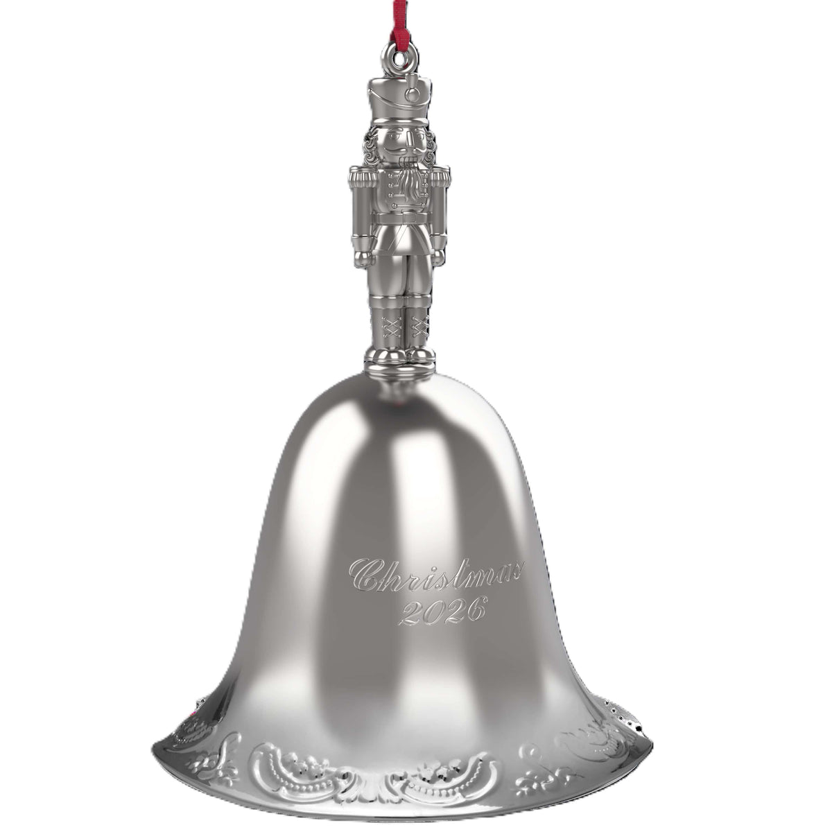 Wallace Grande Baroque 2026 Silver Plated Nutcracker Bell Ornament 32nd Edition