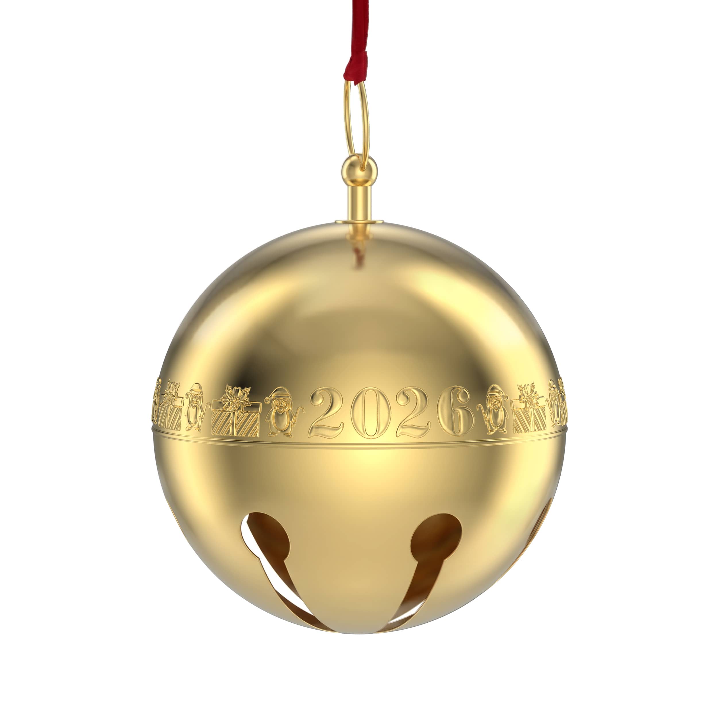 Wallace 2026 Gold Plated Sleigh Bell Ornament 37th Edition