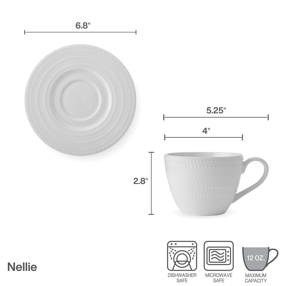 Mikasa Nellie Tea Cups and Saucers - Thumbnail 3