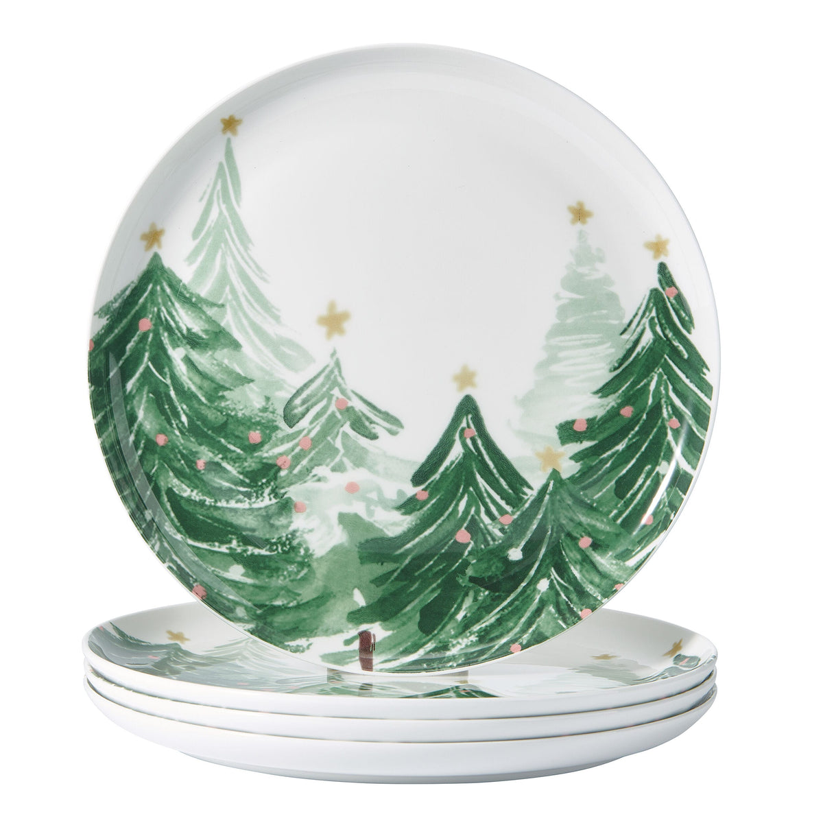 Yuletide Forest Set of 4 Dinner Plates