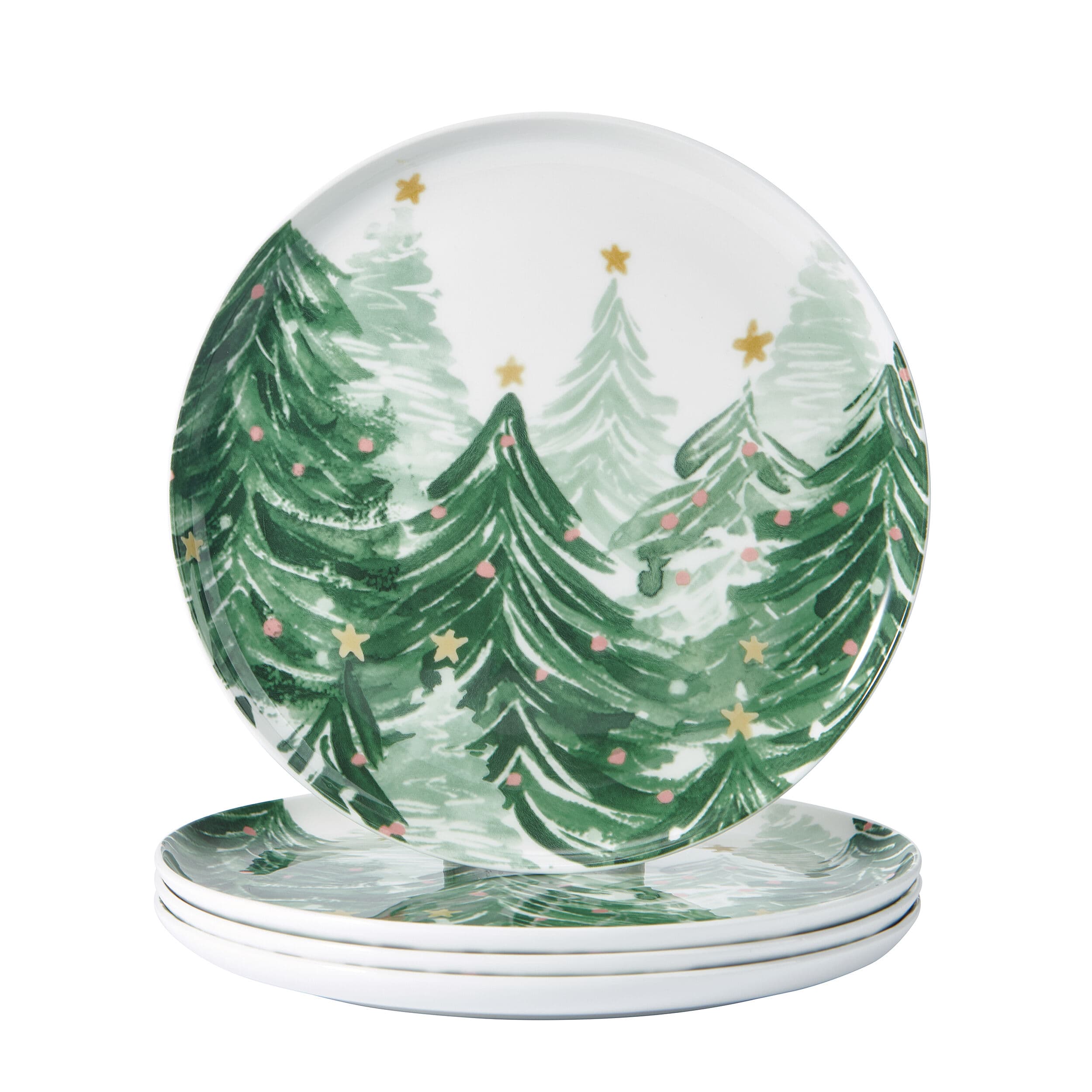 Yuletide Forest Set of 4 Salad Plates