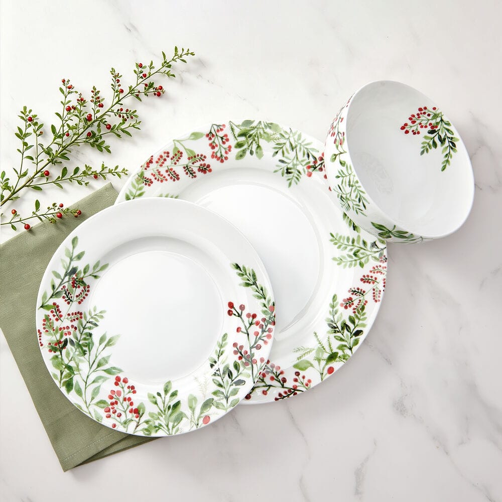 Tivoli Holiday 12 Piece Dinnerware Set, Service for 4