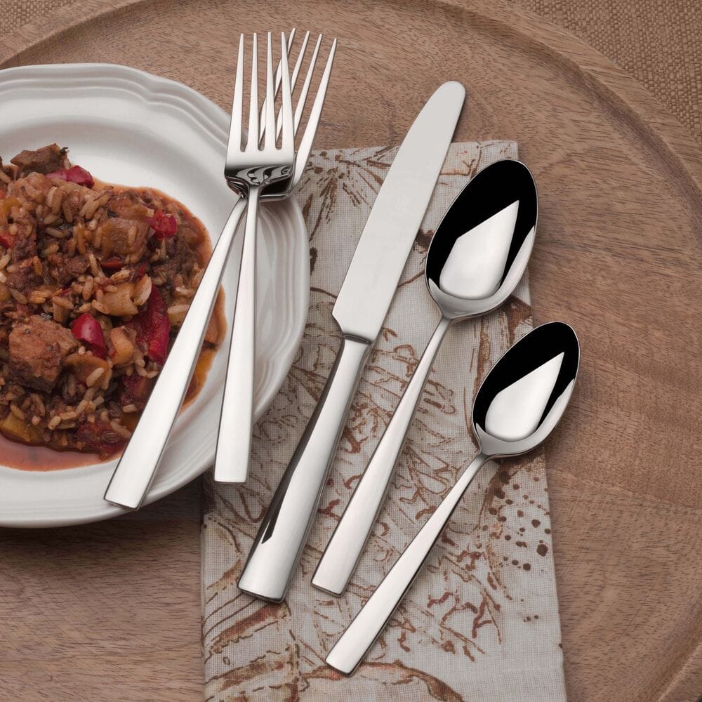 Everett 45 Piece Flatware Set with Caddy, Service for 8