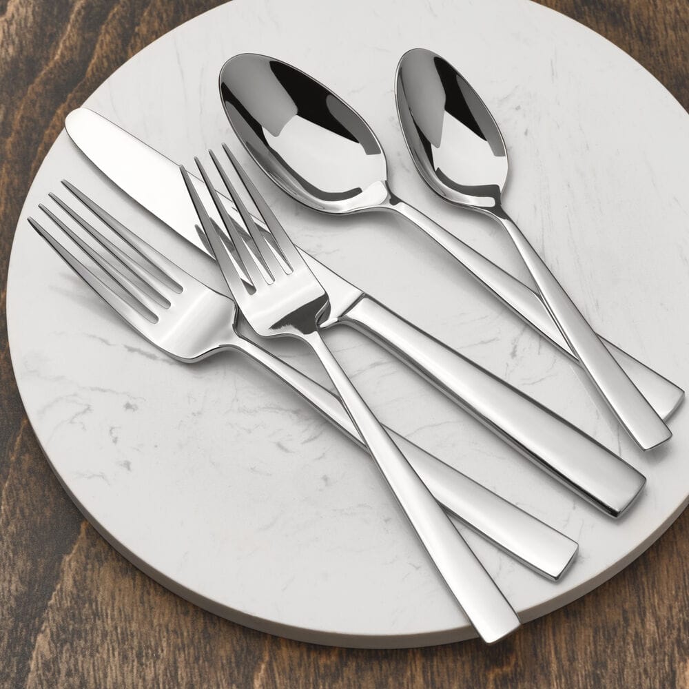 Everett 45 Piece Flatware Set with Caddy, Service for 8