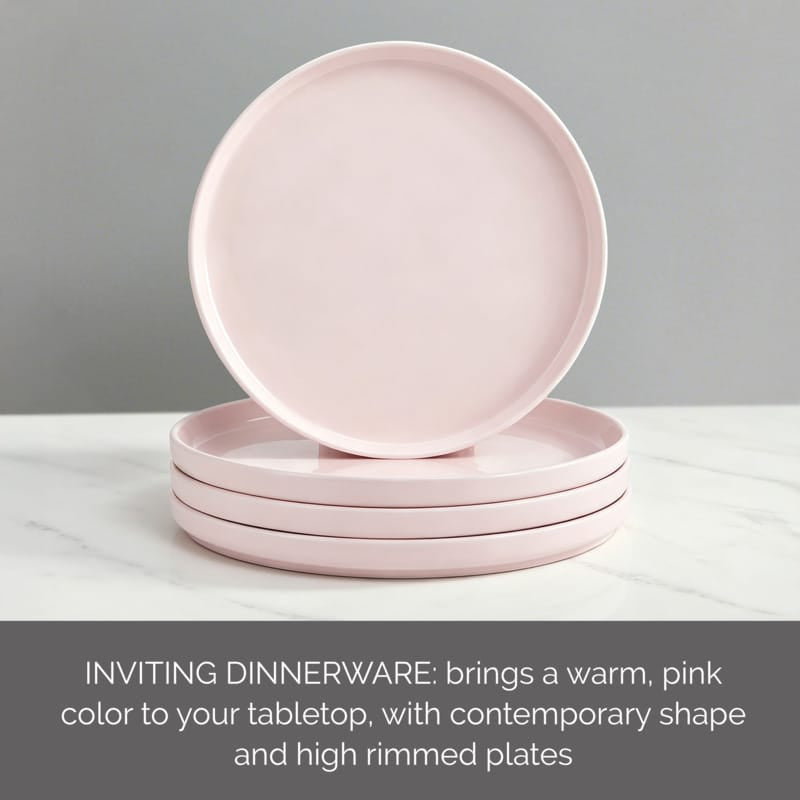 Madison Pink Set of 4 Salad Plates
