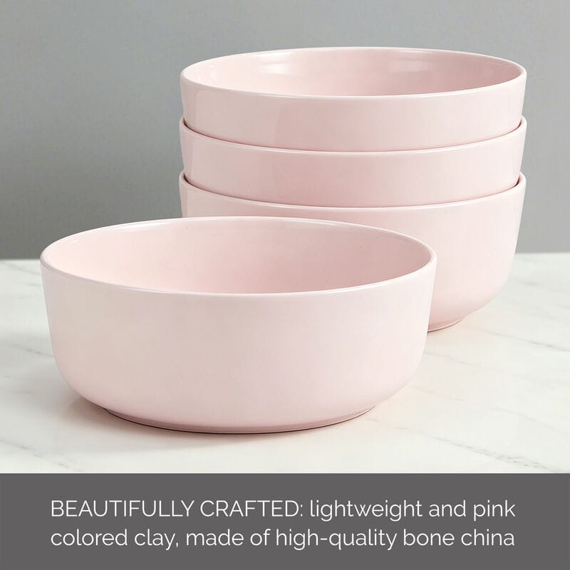 Madison Pink Set of 4 Soup Cereal Bowls