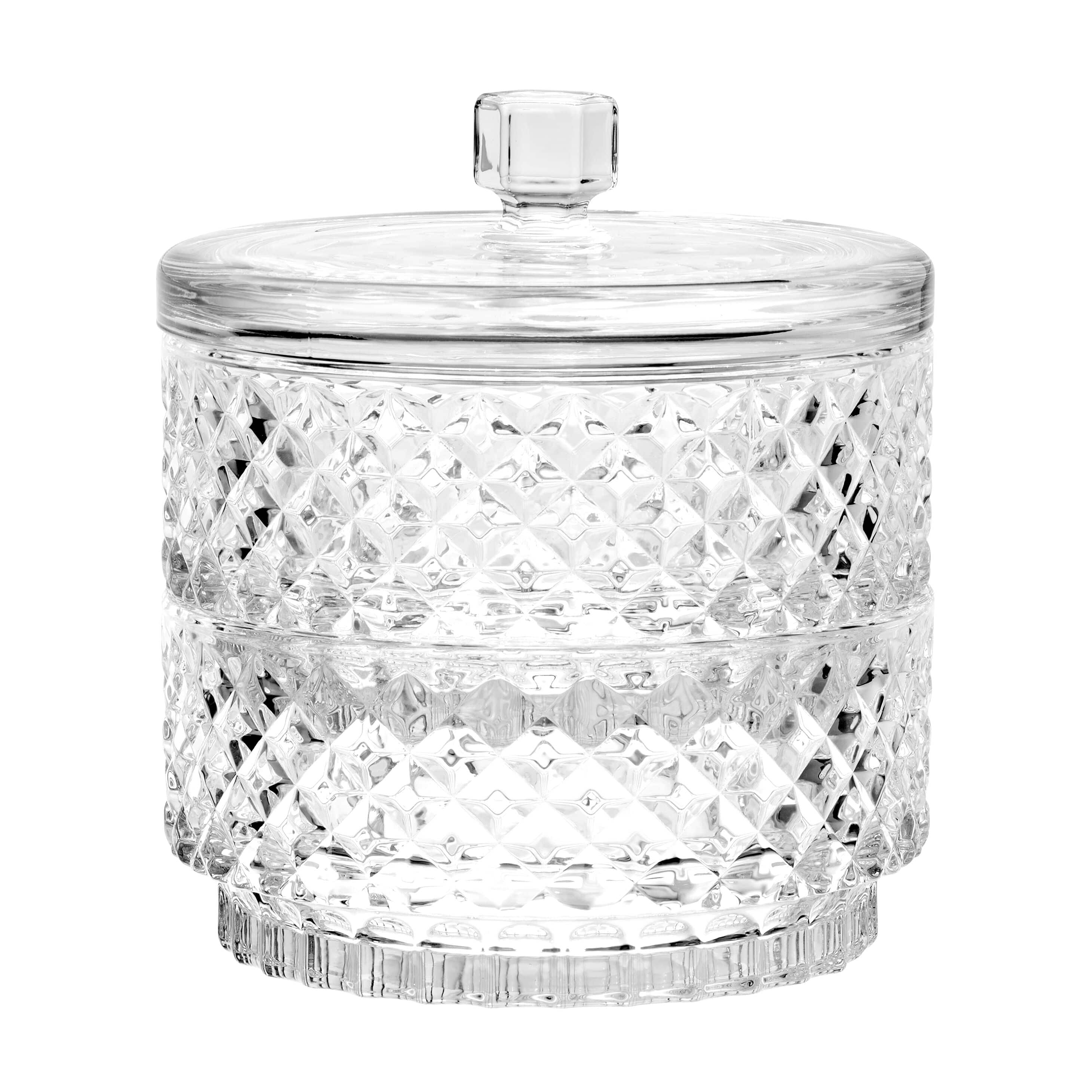 Trellis Glass Stackable Candy Bowls