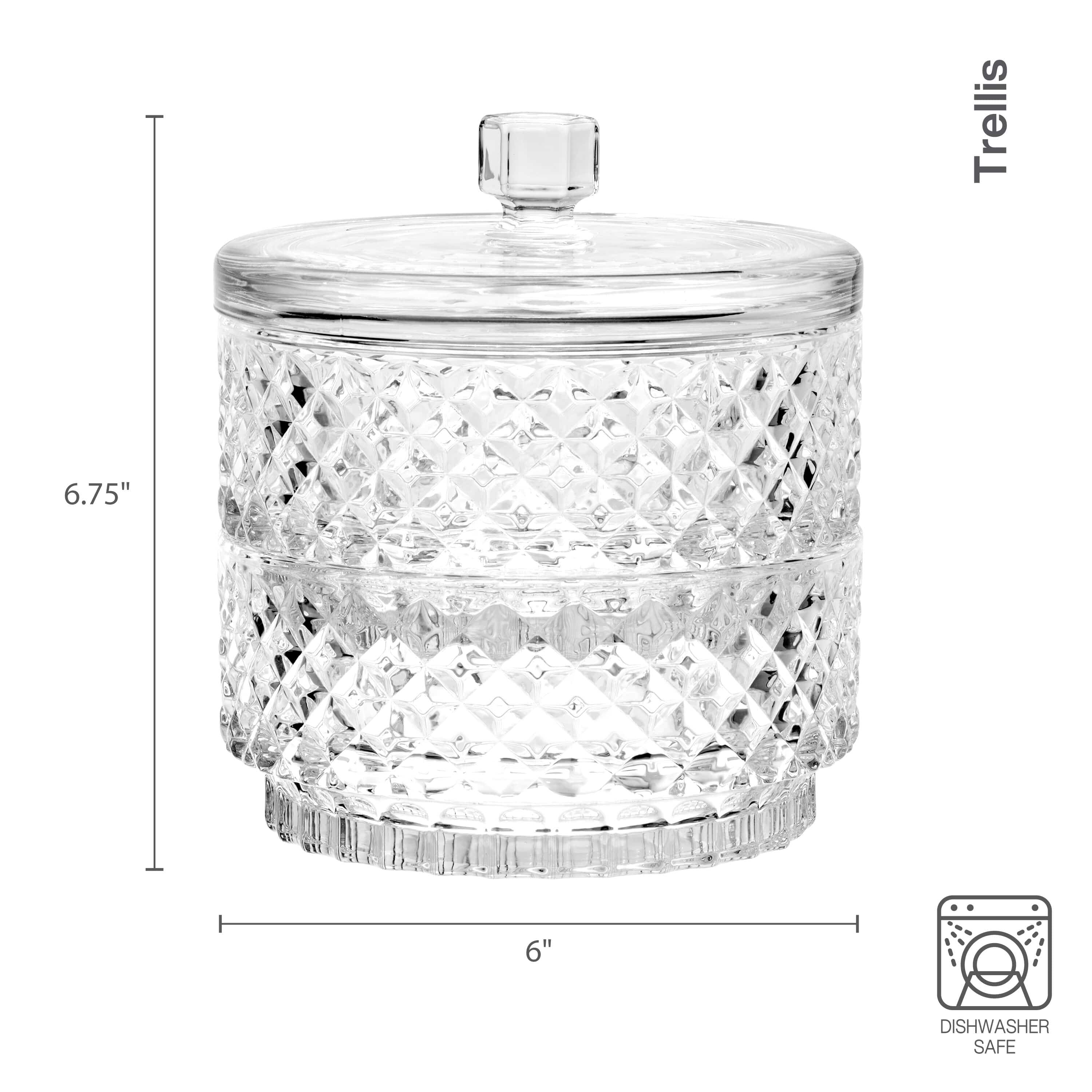 Trellis Glass Stackable Candy Bowls