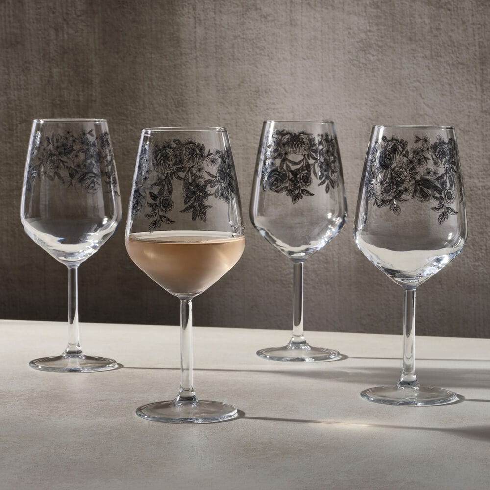Windsor Rose Set of 4 Wine Glasses