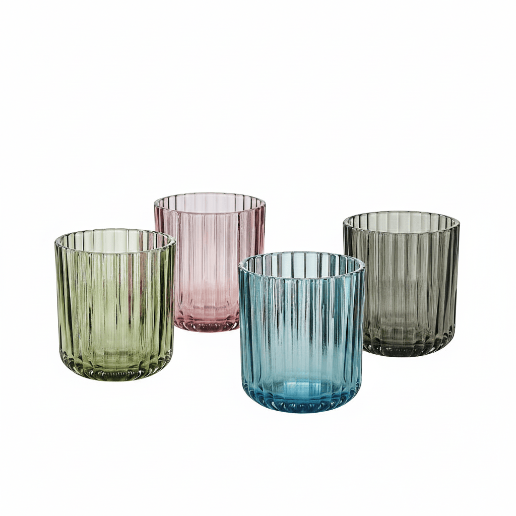 Jasper Colored Set of 4 Double Old Fashioned Glasses