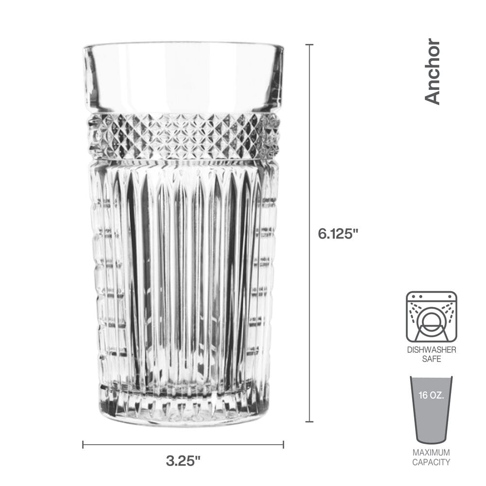 Anchor Set of 4 Highball Glasses