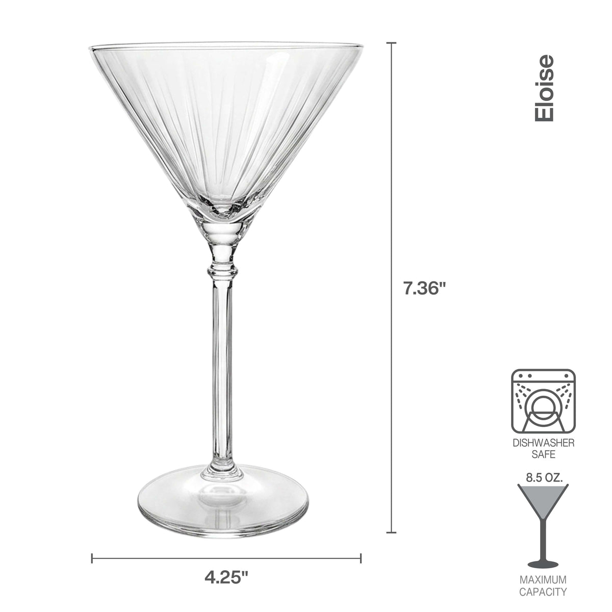 Eloise Set of 2 Martini Glasses