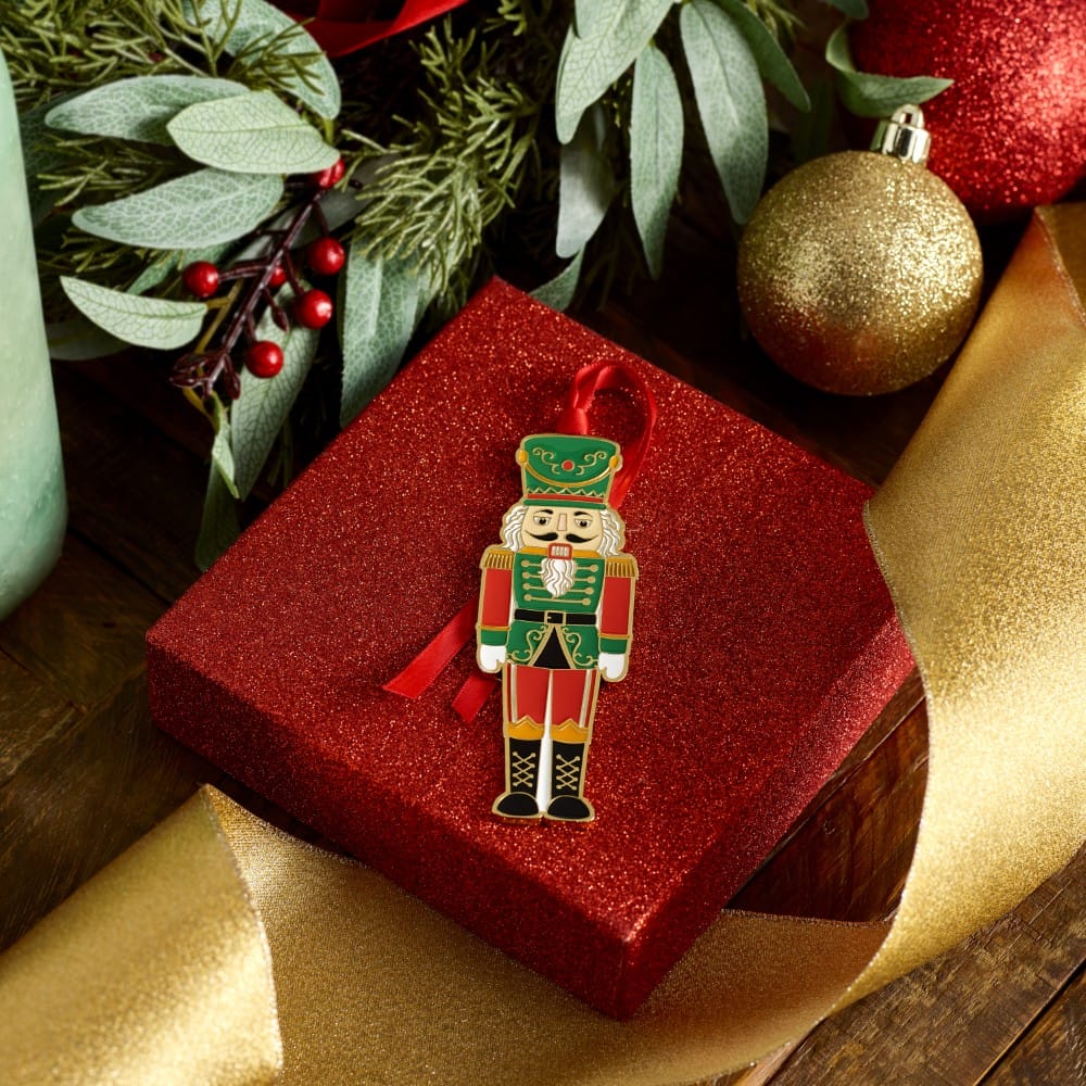 Fitz & Floyd 2026 Gold Plated Enameled Nutcracker Ornament