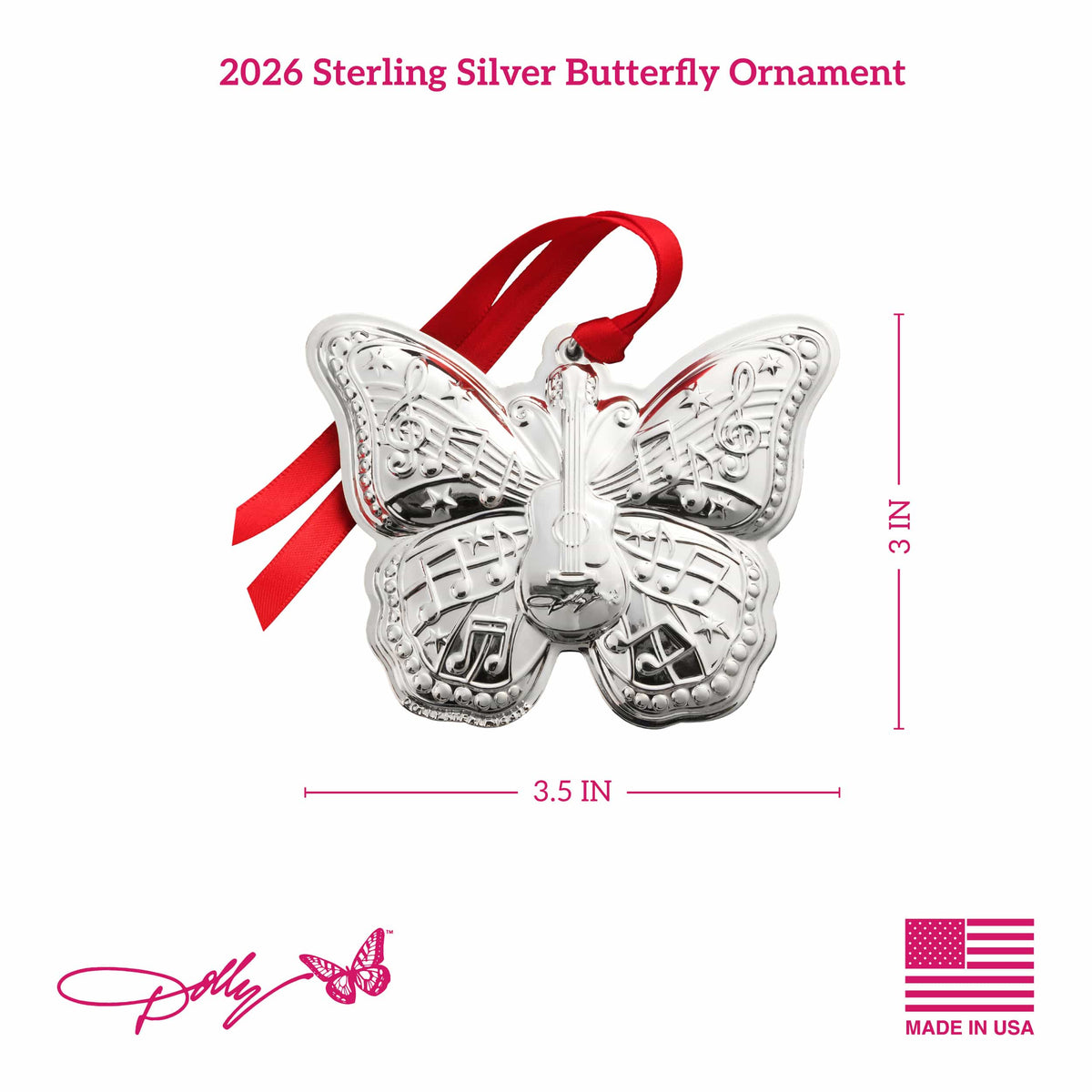 Dolly Parton 2026 Sterling Silver Butterfly