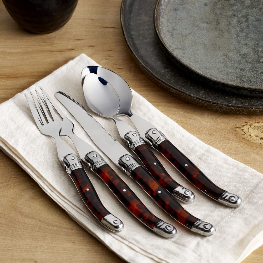 Tortoise Shell 20 Piece Flatware Set, Service for 4