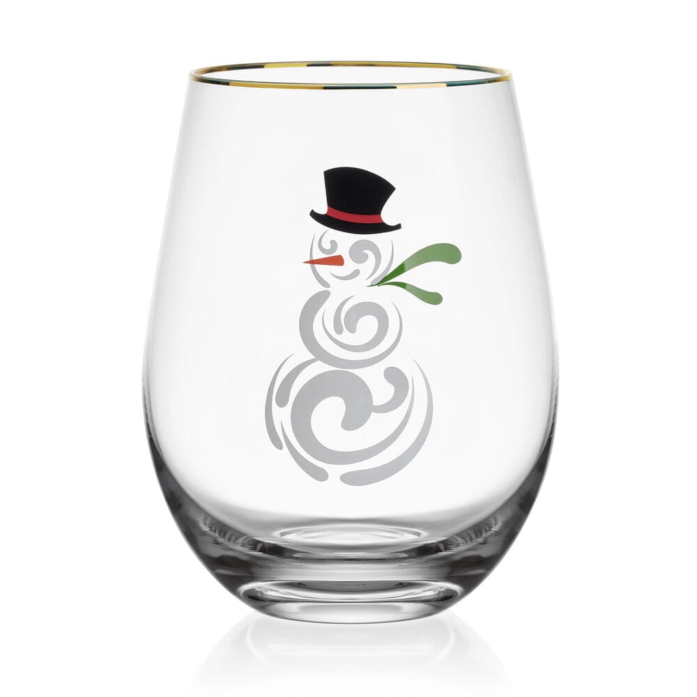Stemless Gifts Holiday Stemless Wine Set of 4
