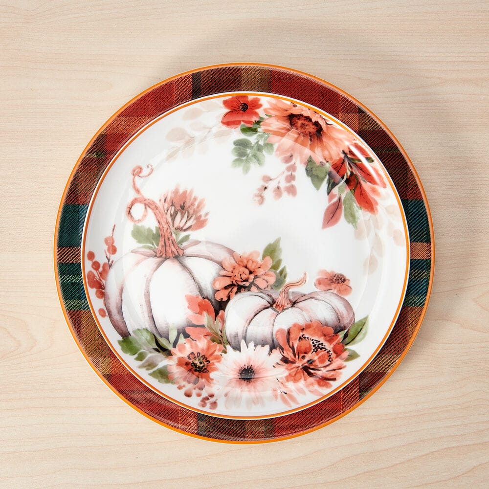 Autumn Bloom Set of 4 Dinner Plates
