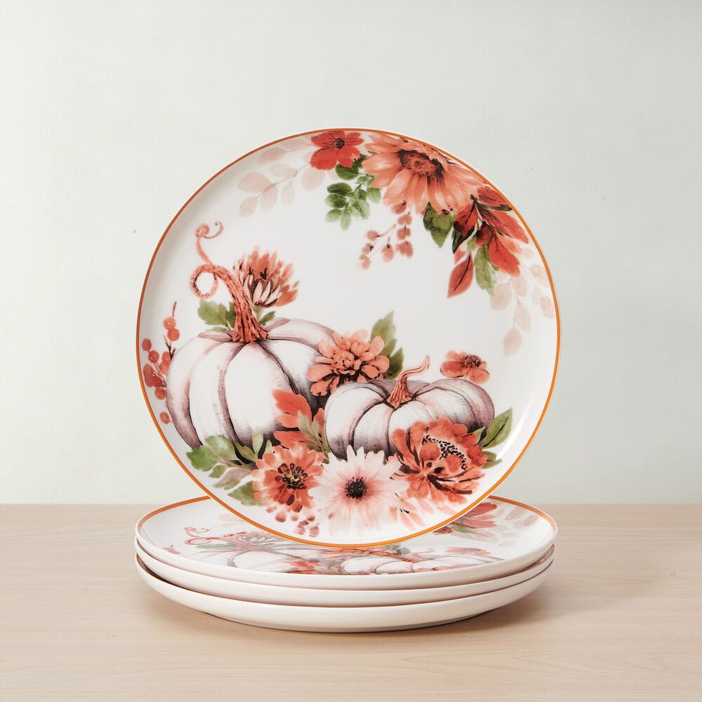 Autumn Bloom Set of 4 Salad Plates