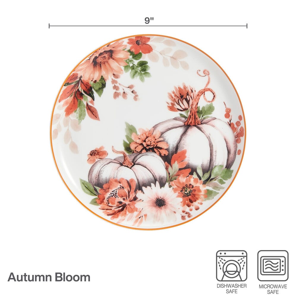 Autumn Bloom Set of 4 Salad Plates