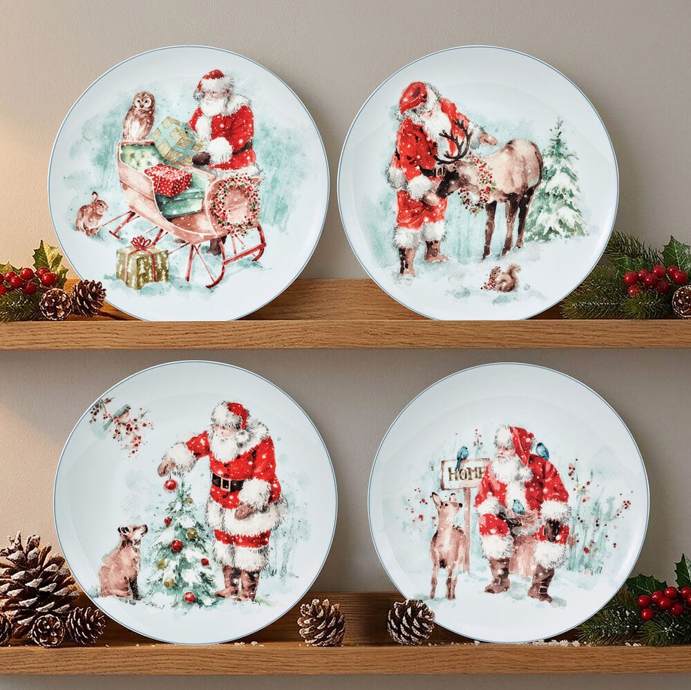 Magical Santa Set of 4 Salad Plates