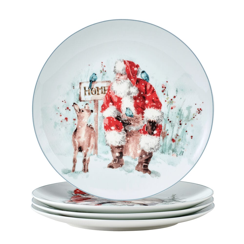 Magical Santa Set of 4 Salad Plates