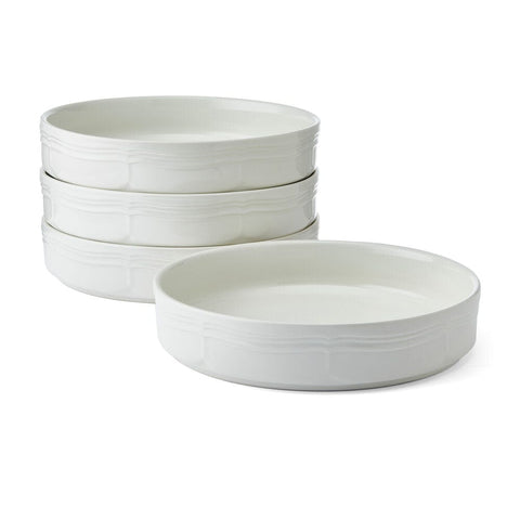 Mikasa Italian Countryside Pasta Bowls - Set Of Four, White Stoneware, Glazed Finish