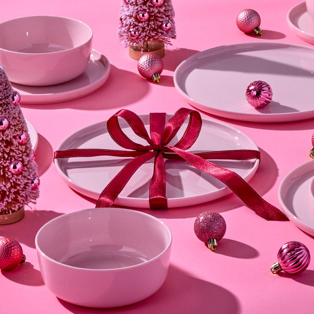 Madison Pink 12 Piece Dinnerware Set, Service for 4