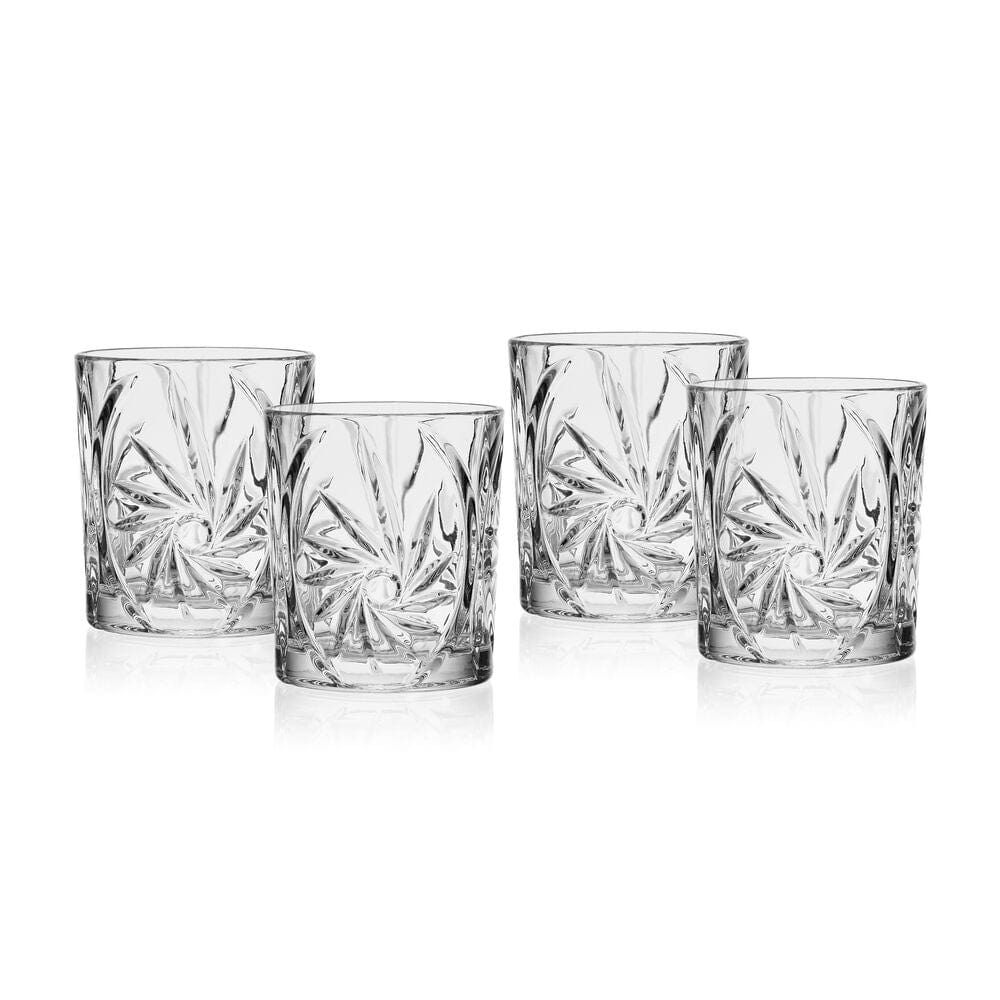 Kelsey Set of 4 Double Old Fashioned Whiskey Glasses Mikasa