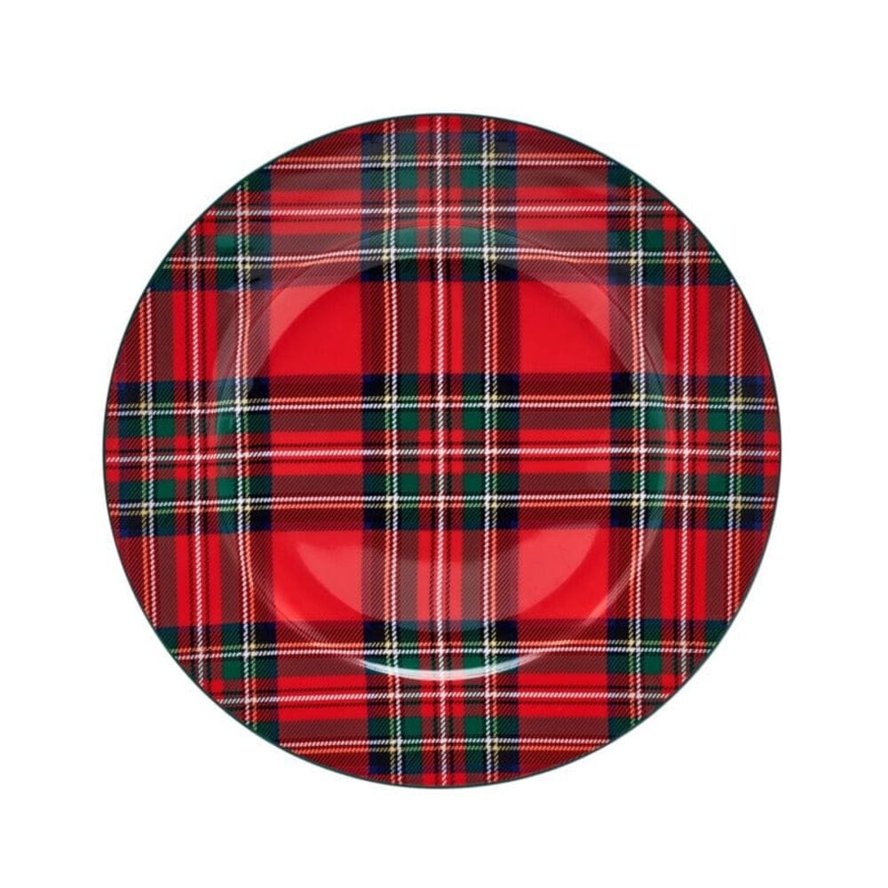 Tartan Red Salad Plate