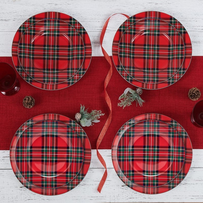 Tartan Red Salad Plate