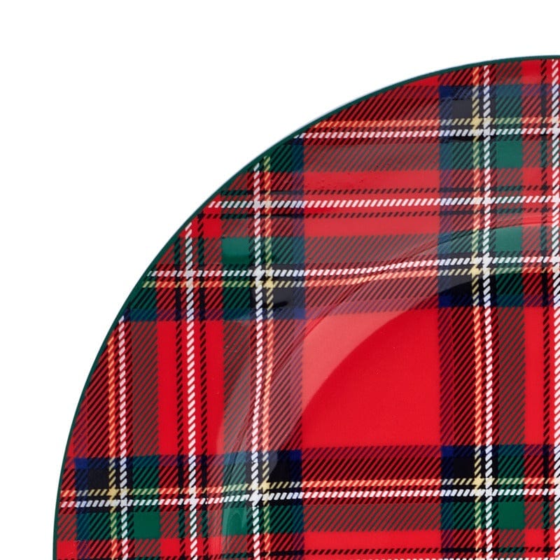 Tartan Red Salad Plate